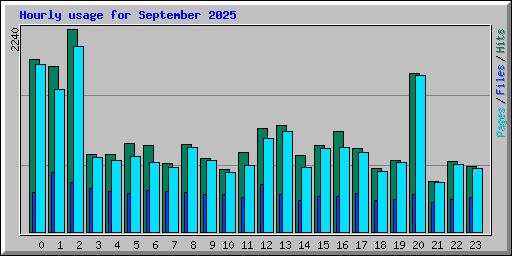 Hourly usage for September 2025
